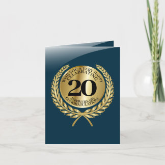 Individual congratulations card on the anniversary