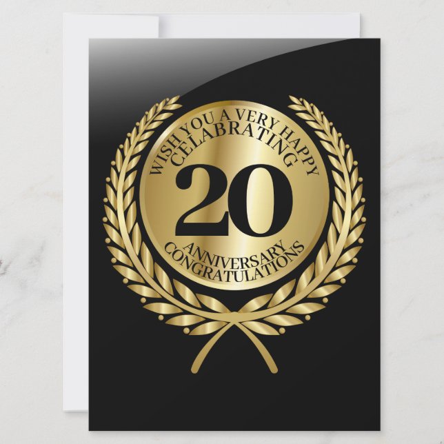 Individual congratulations card on the anniversary (Front)