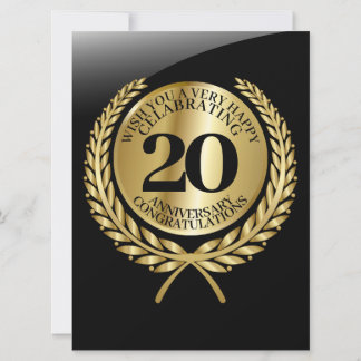 Individual congratulations card on the anniversary