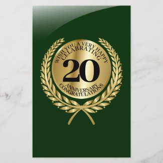 Individual congratulations card on the anniversary