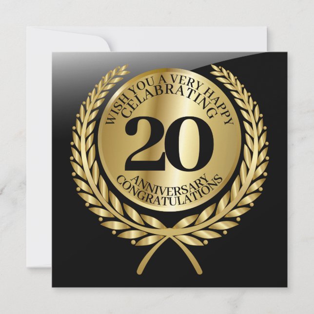 Individual congratulations card on the anniversary (Front)
