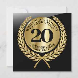 Individual congratulations card on the anniversary