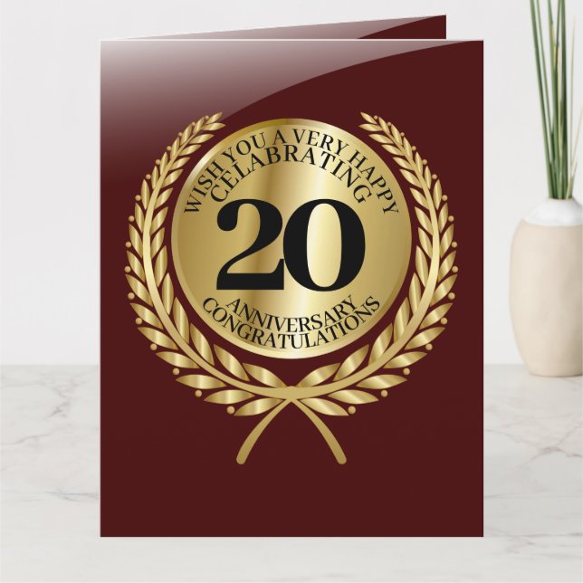 Individual congratulations card on the anniversary (Front)