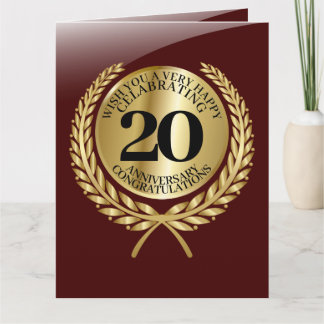 Individual congratulations card on the anniversary