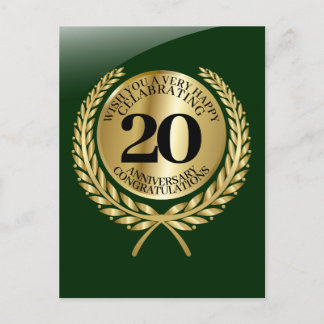 Individual congratulations card on the anniversary