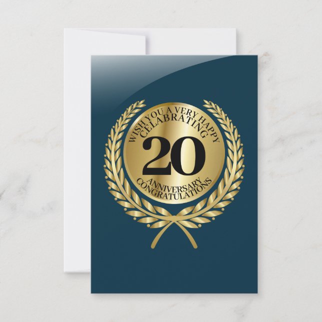 Individual congratulations card on the anniversary (Front)