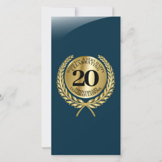 Individual congratulations card on the anniversary