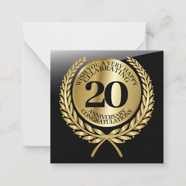 Individual congratulations card on the anniversary (Front)