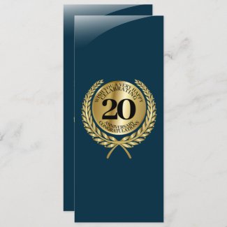 Individual congratulations card on the anniversary