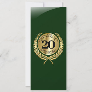 Individual congratulations card on the anniversary
