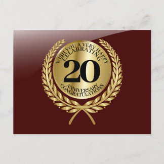 Individual congratulations card on the anniversary