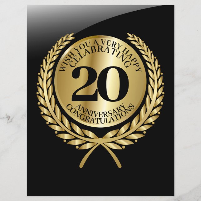 Individual congratulations card on the anniversary (Front)