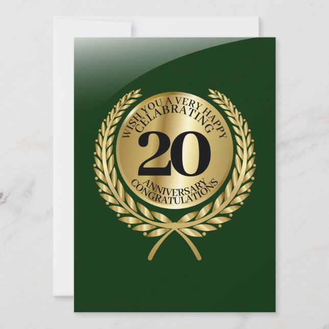 Individual congratulations card on the anniversary (Front)