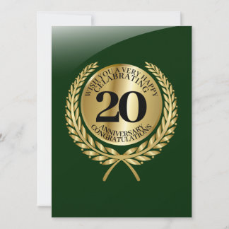 Individual congratulations card on the anniversary