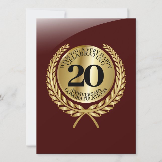 Individual congratulations card on the anniversary (Front)