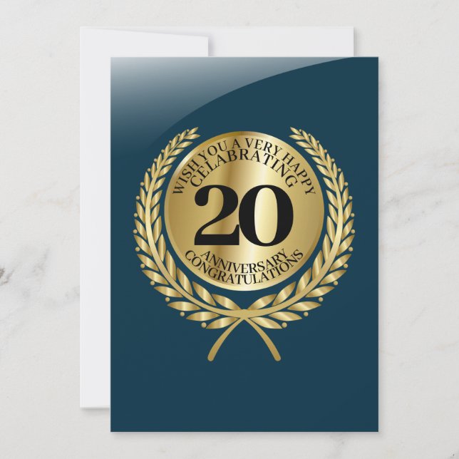 Individual congratulations card on the anniversary (Front)