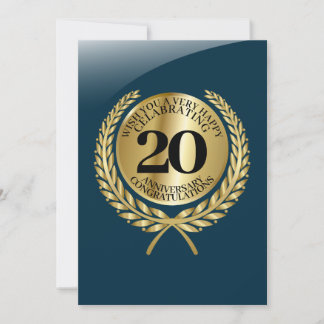 Individual congratulations card on the anniversary