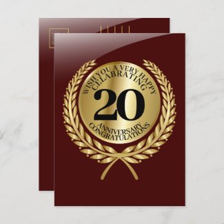 Individual congratulations card on the anniversary