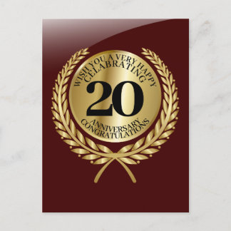 Individual congratulations card on the anniversary