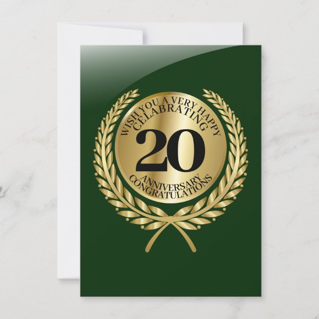 Individual congratulations card on the anniversary (Front)