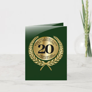 Individual congratulations card on the anniversary