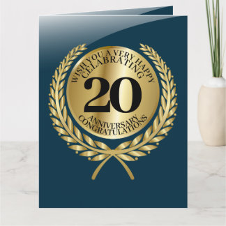 Individual congratulations card on the anniversary
