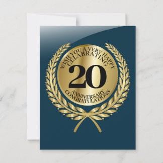 Individual congratulations card on the anniversary
