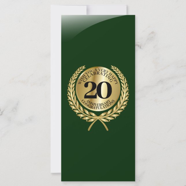 Individual congratulations card on the anniversary (Front)