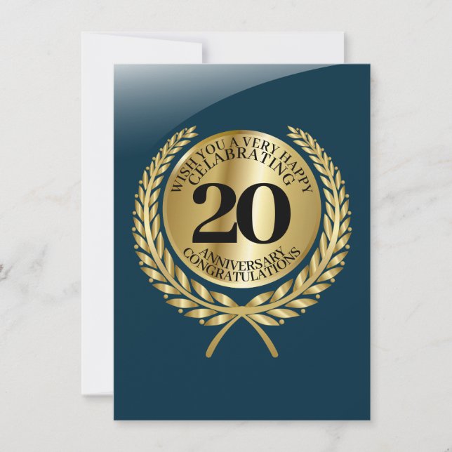 Individual congratulations card on the anniversary (Front)