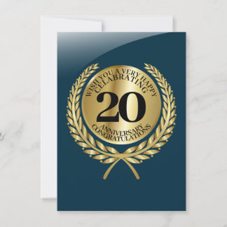 Individual congratulations card on the anniversary