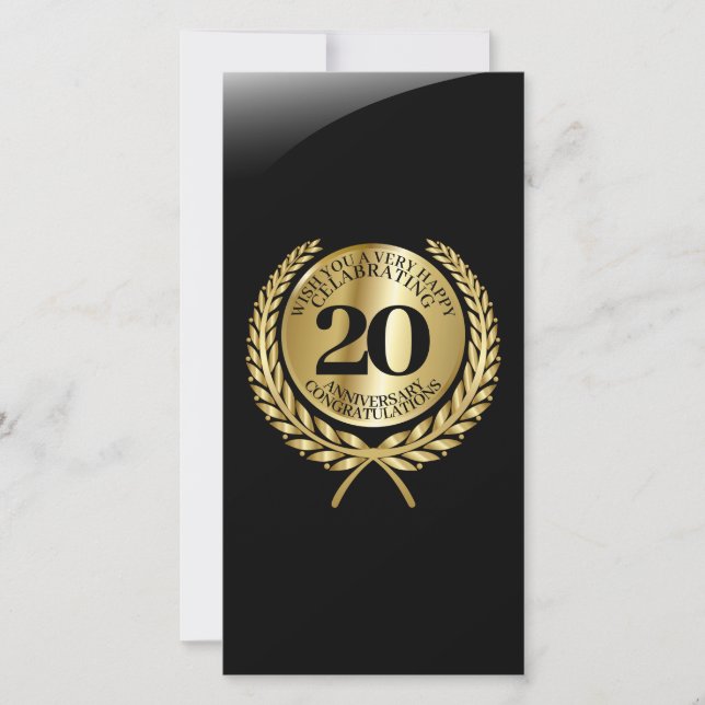 Individual congratulations card on the anniversary (Front)