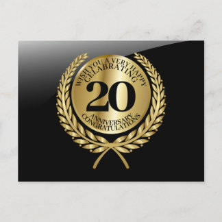 Individual congratulations card on the anniversary