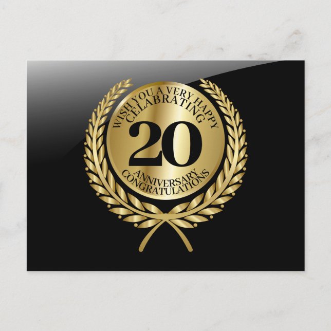 Individual congratulations card on the anniversary (Front)