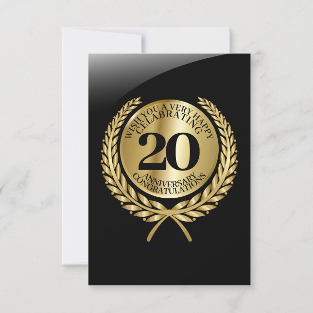 Individual congratulations card on the anniversary (Front)