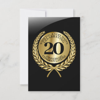 Individual congratulations card on the anniversary