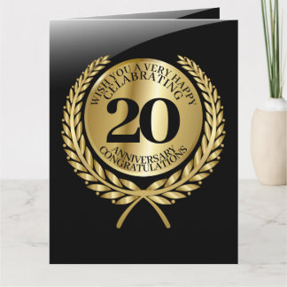 Individual congratulations card on the anniversary