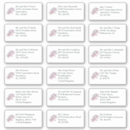 Individual Name and Address Wedding Guests Floral Sticker | Zazzle