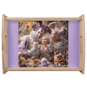 Individual Placemats with 3D Photo of Lilac Harleq Serving Tray