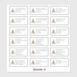 Individual Recipient Name Address Christmas Tree Sticker