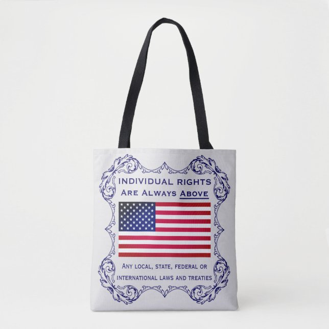 Individual Rights (gray) Tote Bag (Front)