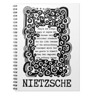 INDIVIDUAL standards inked quote by Nietzsche Notebook
