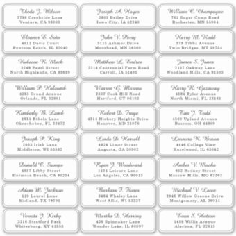 Individual Wedding Guest Address Labels | Zazzle