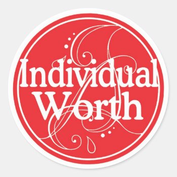 Individual Worth Sticker by greenjellocarrots at Zazzle