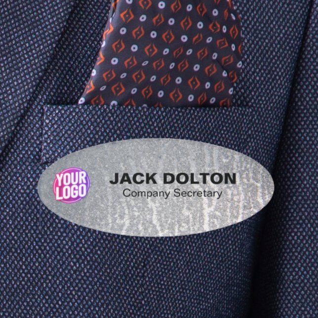 Individualized Job Title Tags: Add Cudtom Logos Name Tag (Custom Logo or Photo Employee Job Title & Name Tag)