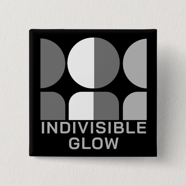 Indivisible GLOW Group Gray  Button (Front)