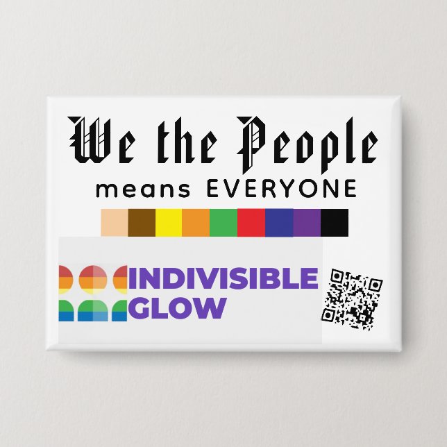 Indivisible GLOW Visibility  Button (Front)