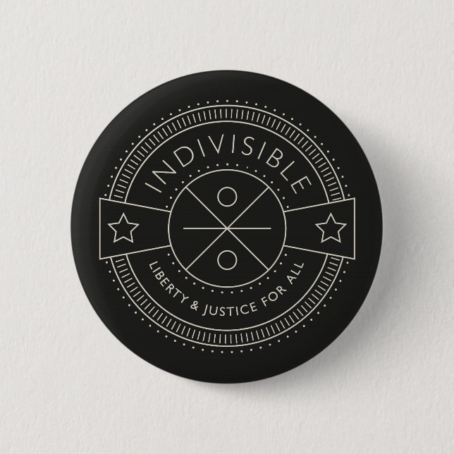 Indivisible, with liberty and justice for all. pinback button (Front)