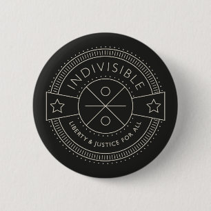 Indivisible, with liberty and justice for all. pinback button