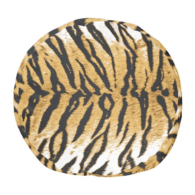 Indo-Chinese Tiger Skin Pattern Pouf (Bottom)