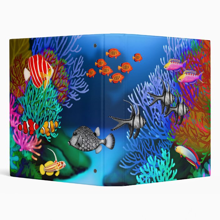 Indo Pacific Coral Reef Fish Binder | Zazzle.com